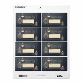 Étiquette Logo Noël Fêtes Moderne Expédition Entreprise (Feuille entière)