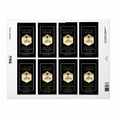 Étiquette logo or moderne miel bebe miel pot de miel (Feuille entière)