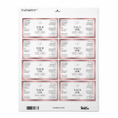 Étiquette Logo Or Rose moderne 2OZ Cosmetic Skincare Botte (Feuille entière)