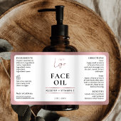 Étiquette Logo Or Rose moderne 2OZ Cosmetic Skincare Botte