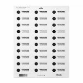 Étiquette Logo personnalisé adresse de retour de nom d'entre (Feuille entière)