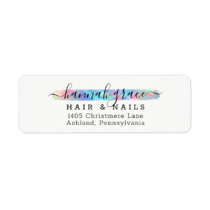 Étiquette Logo personnalisé d'adresse de retour avec peintur