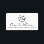 Étiquette Logo personnalisé modèle femme adresse de retour<br><div class="desc">Les étiquettes d'adresse de retour personnalisées modernes. Téléchargez votre propre logo, photo ou autre graphique et customisez les champs du modèle pour créer des étiquettes pour vos envois d'affaires ou votre événement. Les couleurs de l'arrière - plan et de la police peuvent être modifiées à l'aide de l'outil de conception....</div>