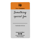 Étiquette Logo personnalisé quelque chose de spécial pour le (Devant)