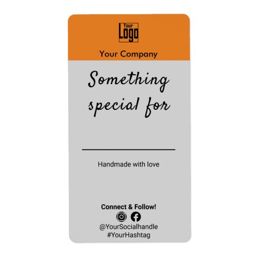 Étiquette Logo personnalisé quelque chose de spécial pour le (Devant)