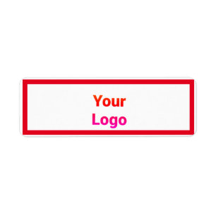 Étiquette Logo personnalisé simple et élégant ici société c
