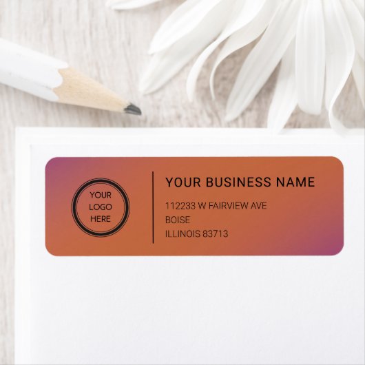 Étiquette Logo Professional Business Return Address Label (En situation)