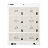 Étiquette LOGO ROND Bouteille à huile cosmétique avec code Q (Feuille entière)