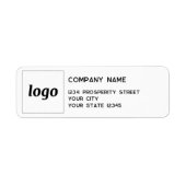 Étiquette Logo simple Adresse de retour de l'entreprise (Devant)