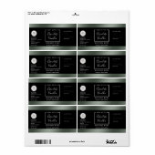 Étiquette Logo simple de typographie lux noir vert cosmétiqu (Feuille entière)