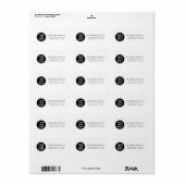 Étiquette Logo simple d'entreprise Adresse moderne d'expédit (Feuille entière)