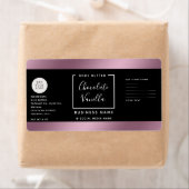 Étiquette Logo simple typographie de luxe cosmétique noir (En situation)