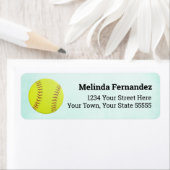 Étiquette Logo sportif de softball pour filles (En situation)