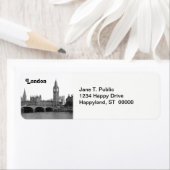 Étiquette Londres Angleterre Royaume-Uni Skyline Etché (En situation)