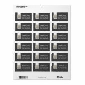 Étiquette Lone Sand Dollar - Charcoal Grey - Plage (Feuille entière)