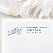 Étiquette Long Island The Hamptons Map VC (En situation)