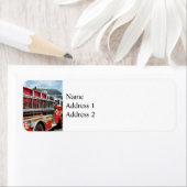 Étiquette Longue échelle sur camion-feu (En situation)