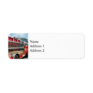 Étiquette Longue échelle sur le camion de pompiers