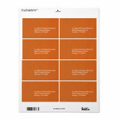 Étiquette Look en cuir orange (Feuille entière)