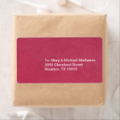 Étiquette Look en cuir rose (En situation)