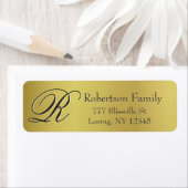 Étiquette Look métal or (En situation)