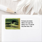 Étiquette Loon d'époque sur l'eau (En situation)