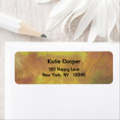 Étiquette L'or rouge et la peinture à l'huile Abstraite vert (En situation)