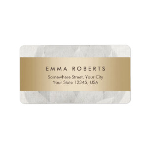 Étiquette Lotus Arrière - plan Gold Striped Elegant Linen