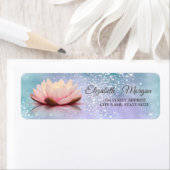 Étiquette Lotus Diamonds glamour Holographique iridescente (En situation)