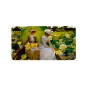 Étiquette Lotus Lilies par Charles Courtney Curran (Devant)