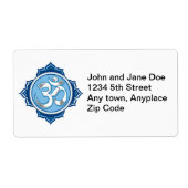 Étiquette Lotus Om bleu (Devant)