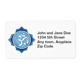 Étiquette Lotus Om bleu