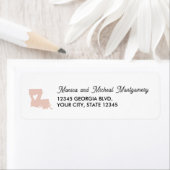 Étiquette LOUISIANA State Map with Heart - N'IMPORTE QUELLE  (En situation)