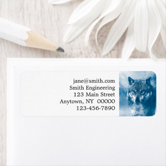 Étiquette Loup bleu (En situation)