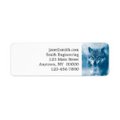 Étiquette Loup bleu (Devant)