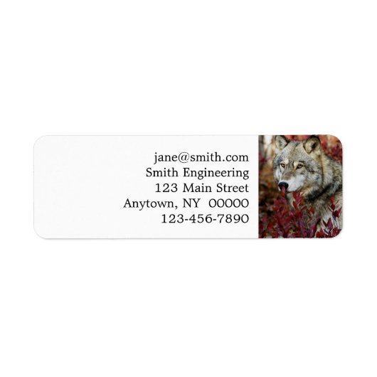 Étiquette Loup dans l'affaire Foliage (Devant)