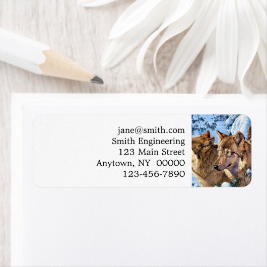 Étiquette Loups rouges (En situation)