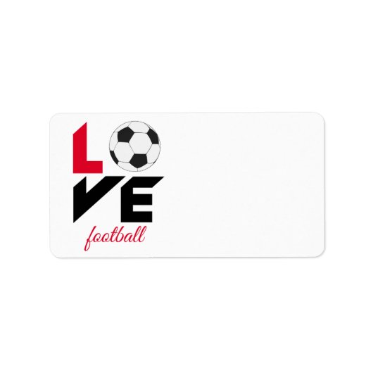 Étiquette Love football (Devant)