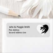 Étiquette Love Heart Horses Logo (En situation)