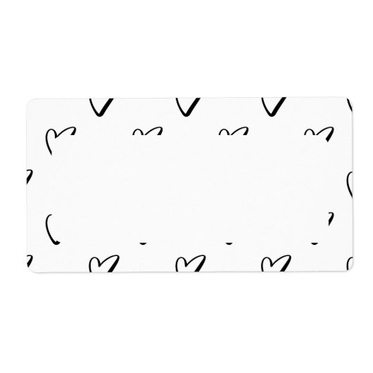 Étiquette Love Heart Personalized Custom (Devant)