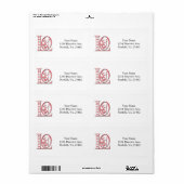 Étiquette Love Letters With Hearts par Shirley Taylor (Feuille entière)