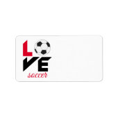 Étiquette Love soccer (Devant)