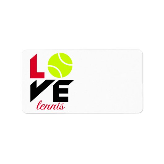 Étiquette Love tennis (Devant)