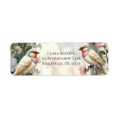 Étiquette LoveBird Floral Return Address Label (Devant)