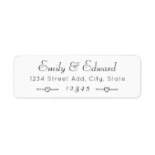 Étiquette Lovely Hearts Couple Names Mariage Adresse de reto (Devant)