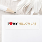 Étiquette LR amour jaune (En situation)