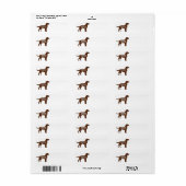 Étiquette LR chocolat nom de laboratoire silhouette (Feuille entière)