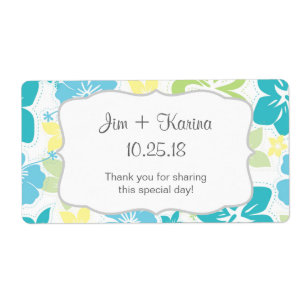 Étiquette Luau Hawaiian Water Bottle faveur - customisez-le!