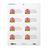 Étiquette Lucky Bug Cupcake 4th Birthday T-shirts et cadeaux (Feuille entière)