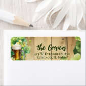 Étiquette Lucky Clover | Bière | Adresse de retour (En situation)